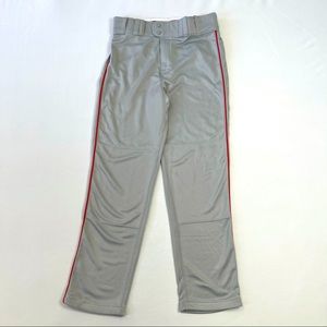 RAWLINGS Baseball Pants Semi-Relaxed Fit Gray Red